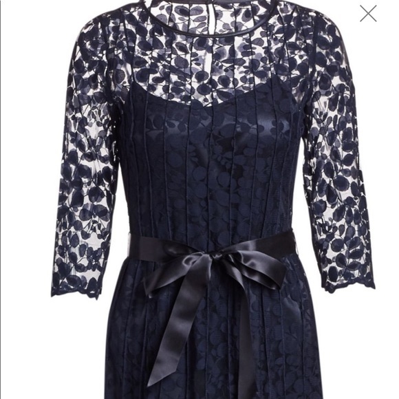 Teri Jon Lace Pintuck Gown Size 6 Nwt 